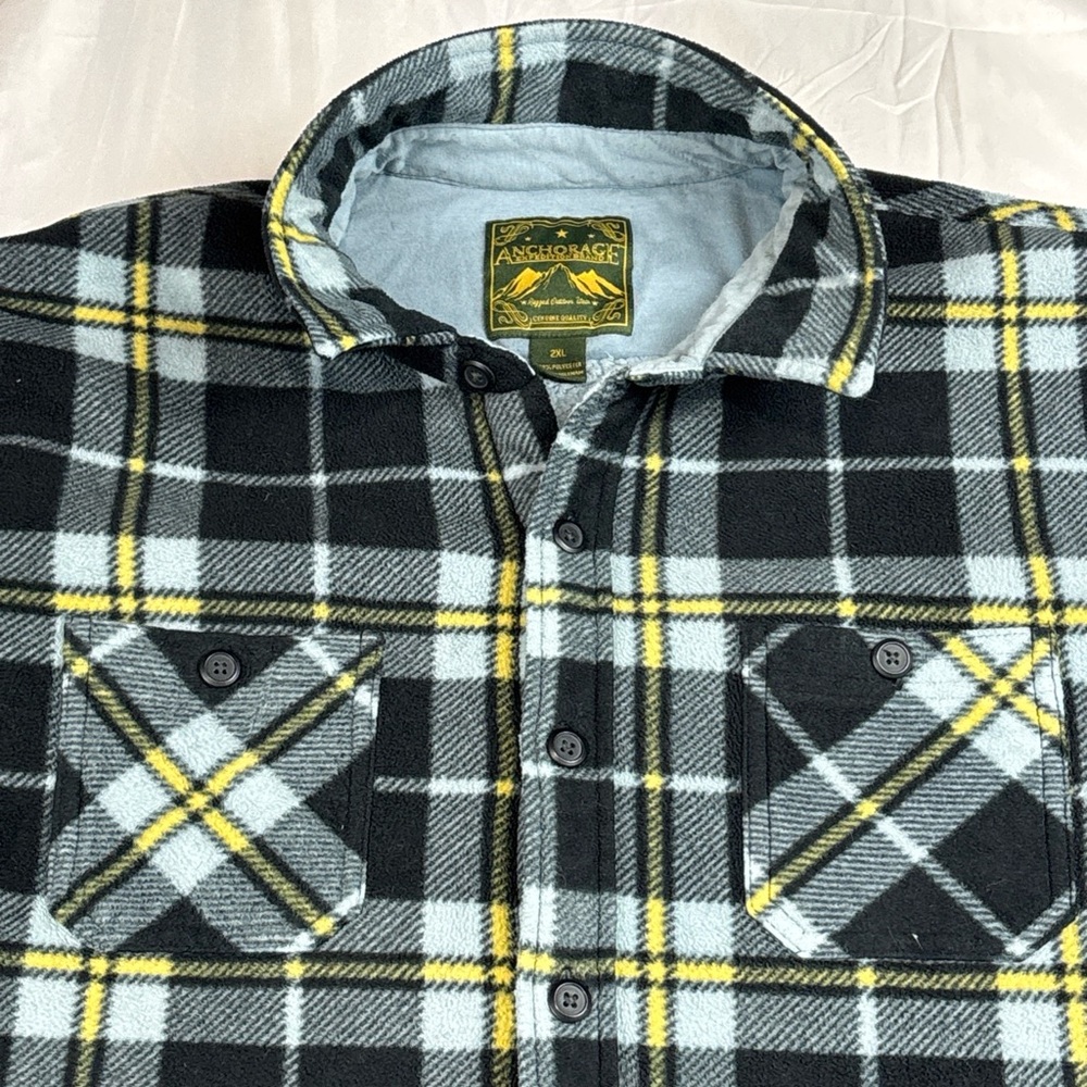 Anchorage Expedition Black and Yellow Checkered Flannel Serpa Men's Shirt